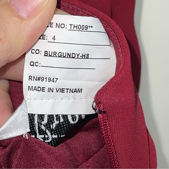 Dessy Collection Thread Criss Cross Back Mermaid Wrap Dress Sz 4 - Picture 9 of 16